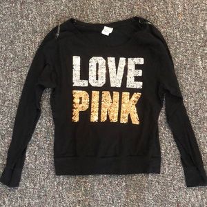 PINK sequined long sleeve